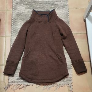 Prana Tunic Fleece Sweater Polartec Cowl Neck xs
